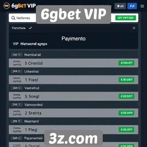Opções de pagamento disponíveis no 6gbet VIP